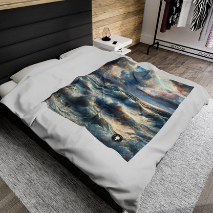 "Storm-Tossed Seas" - The Alien Velveteen Plush Blanket Impressionism