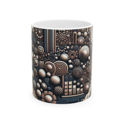 "Toile communautaire : une installation d'art vivant" - La tasse en céramique Alien 11oz Sculpture sociale