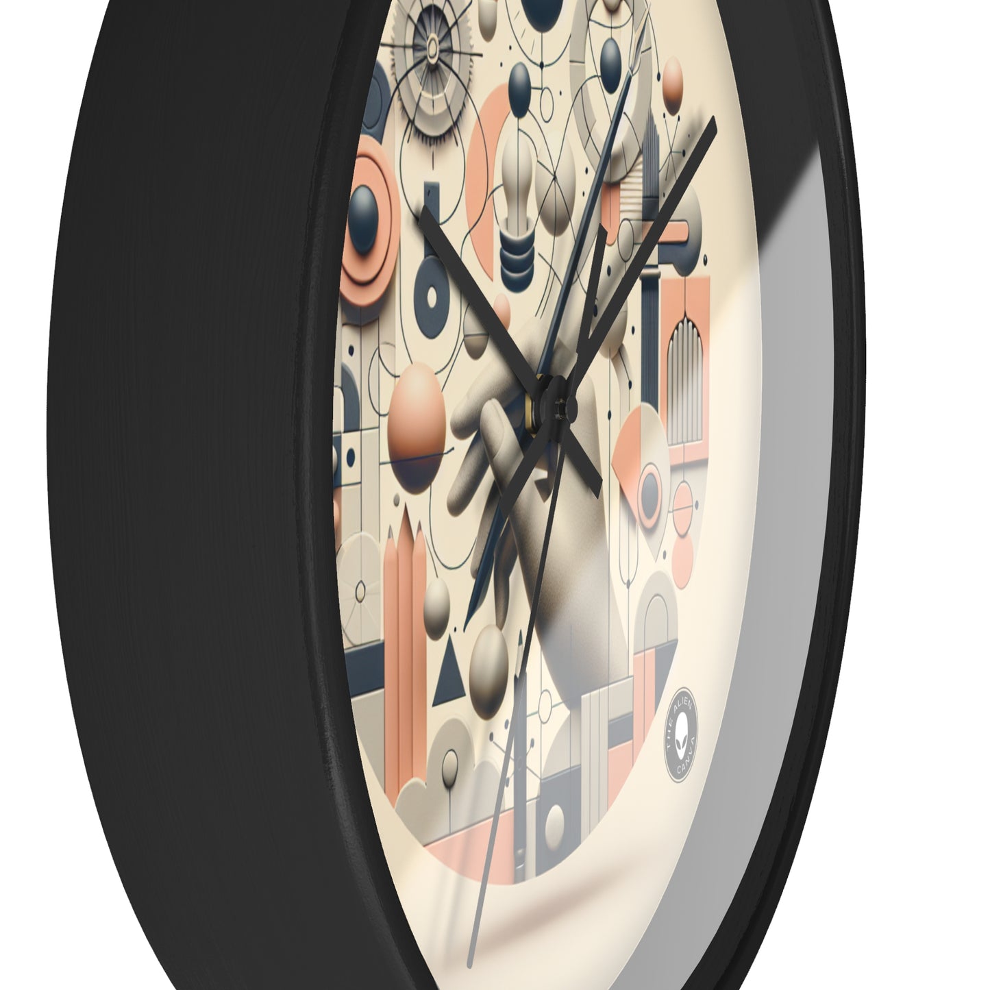 "Tech-Nature Fusion: An Artistic Exploration" - The Alien Wall Clock Conceptual Art