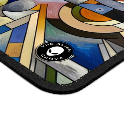 "Urban Fragmentation: An Analytical Cubist Cityscape" - The Alien Gaming Mouse Pad Analytical Cubism