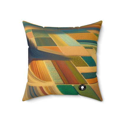 "Forest Mandala: Nature's Harmony" - L'Alien Spun Polyester Square Pillow Land Art