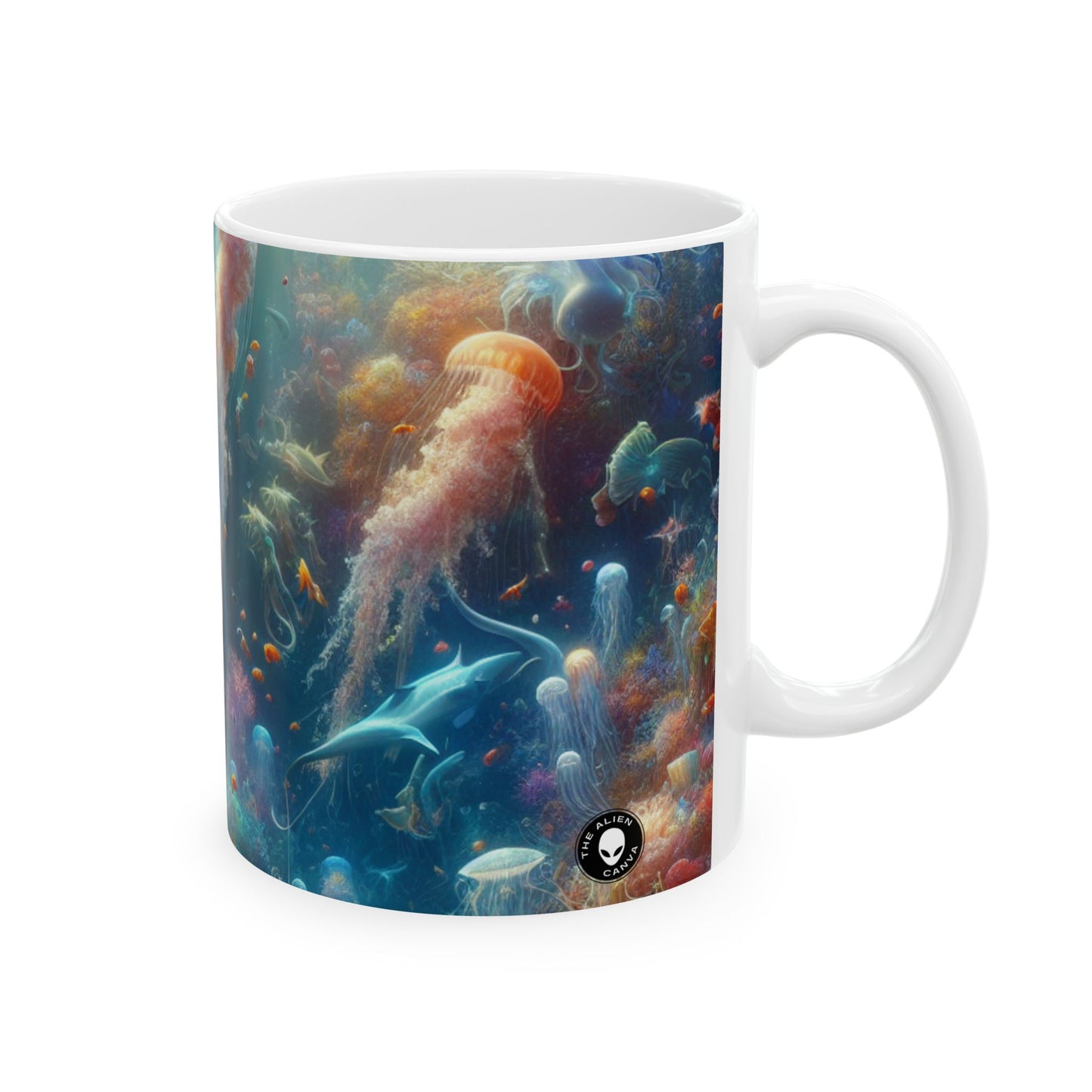 "Enchanted Aquatic Wonderland" - The Alien Ceramic Mug 11oz