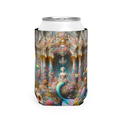 "Esplendor submarino: un palacio de sirenas rococó" - The Alien Can Cooler Sleeve estilo rococó