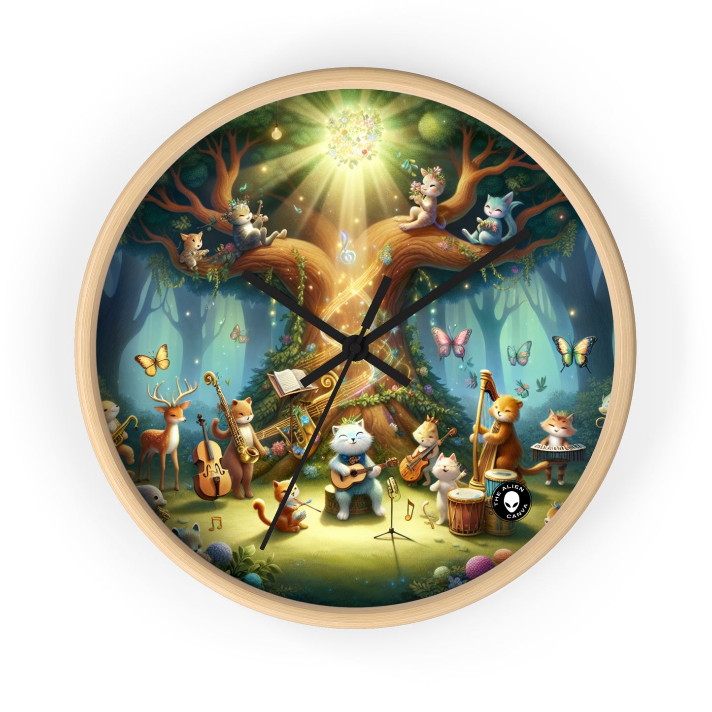 "Enchanted Forest Jam" - El reloj de pared alienígena