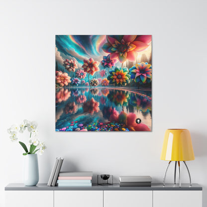 "Enchanted Waters: A Floral Dreamland" - The Alien Canva