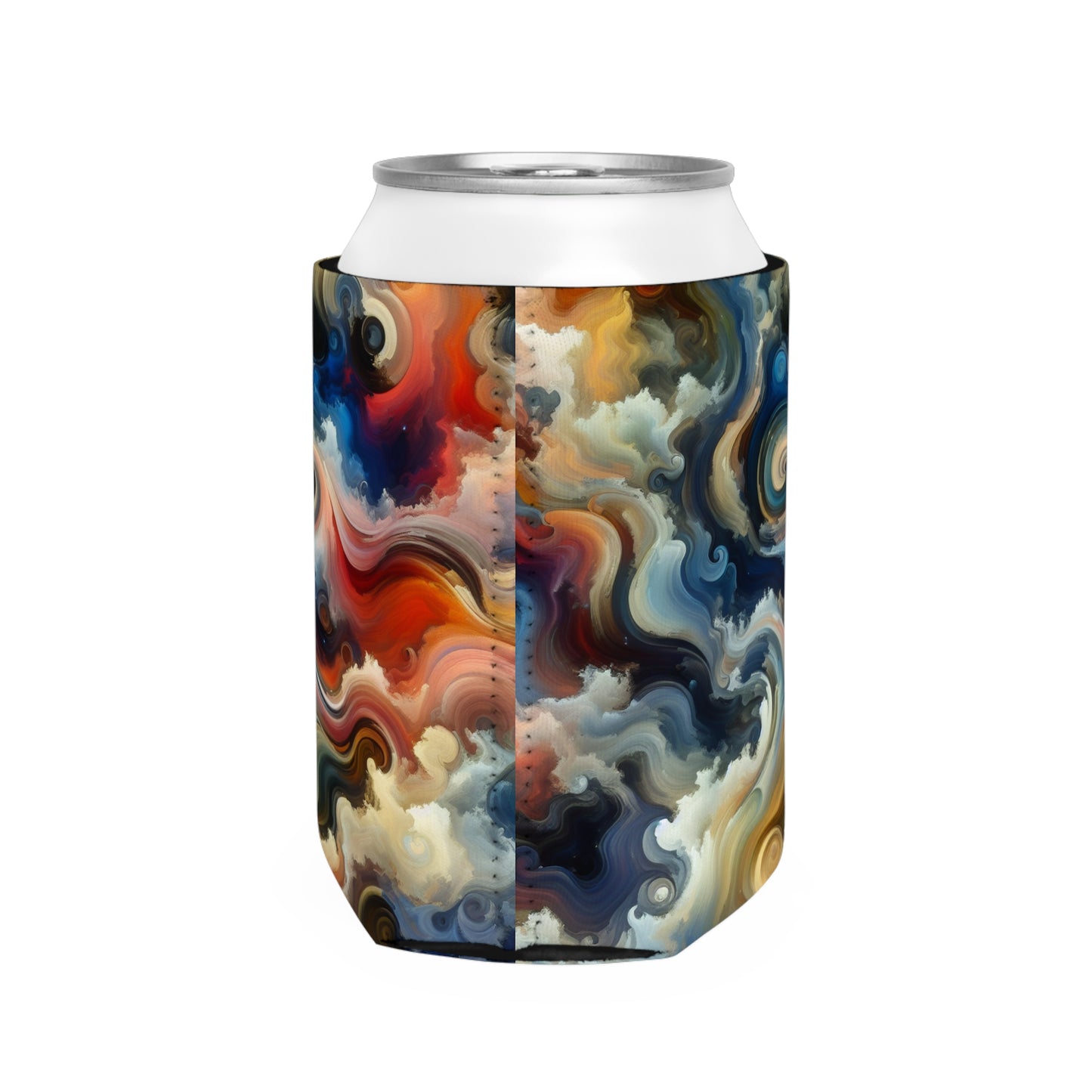 "Chaotic Balance: A Universe of Color" - The Alien Can Cooler Sleeve Style d'art abstrait