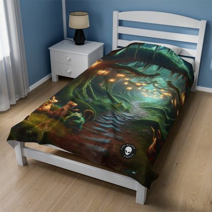 "Enchanted Forest Adventure" - The Alien Velveteen Plush Blanket