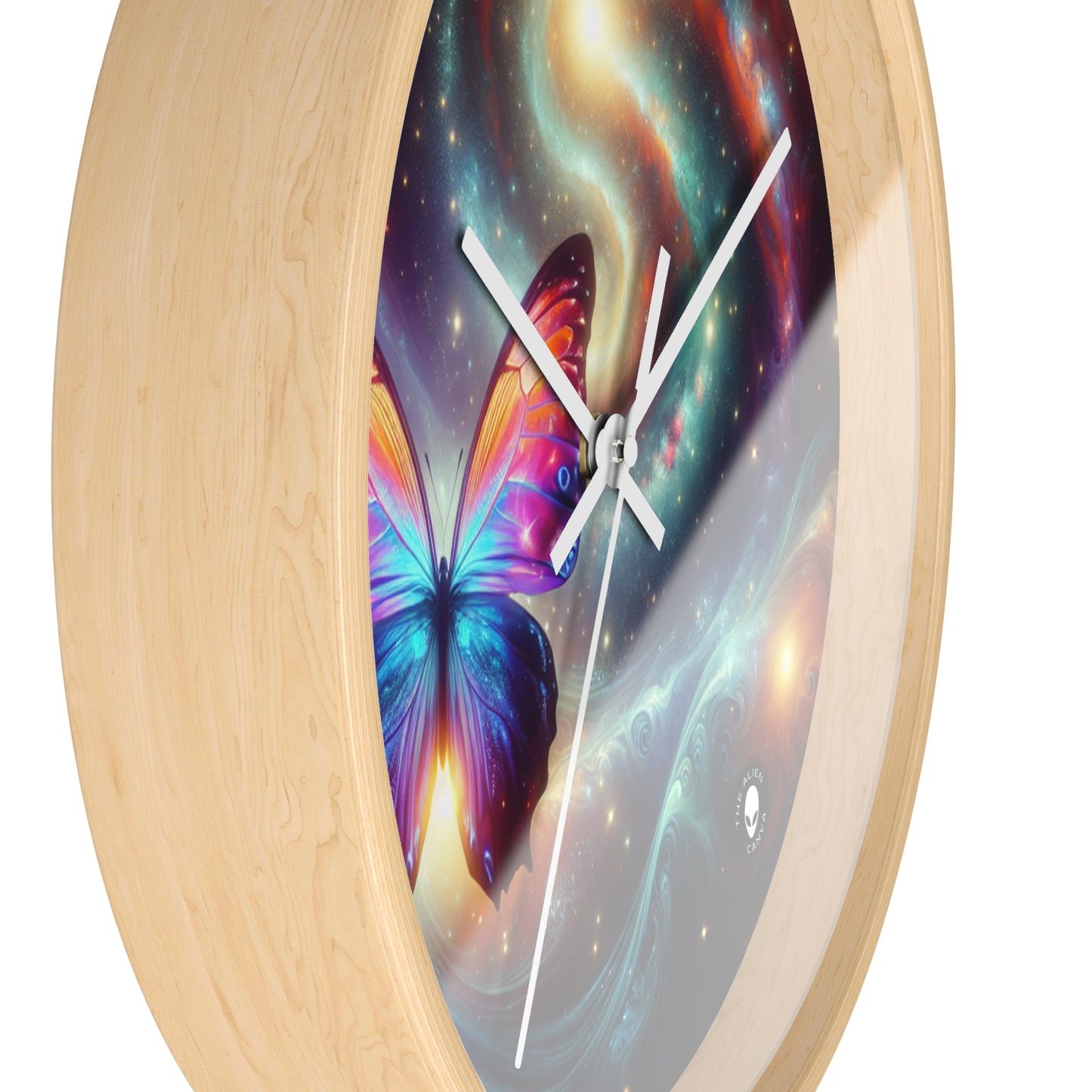 "Galactic Butterfly: A Cosmic Spectacle" - The Alien Wall Clock