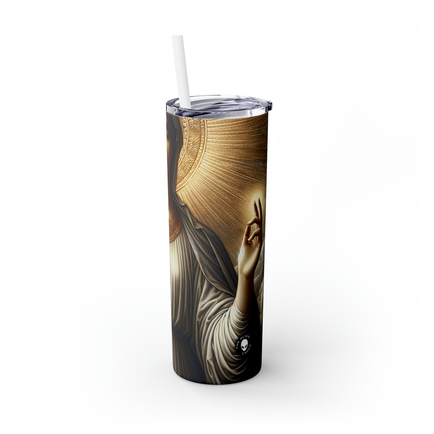 "The Radiant Madonna" - The Alien Maars® Skinny Tumbler with Straw 20oz Religious Art