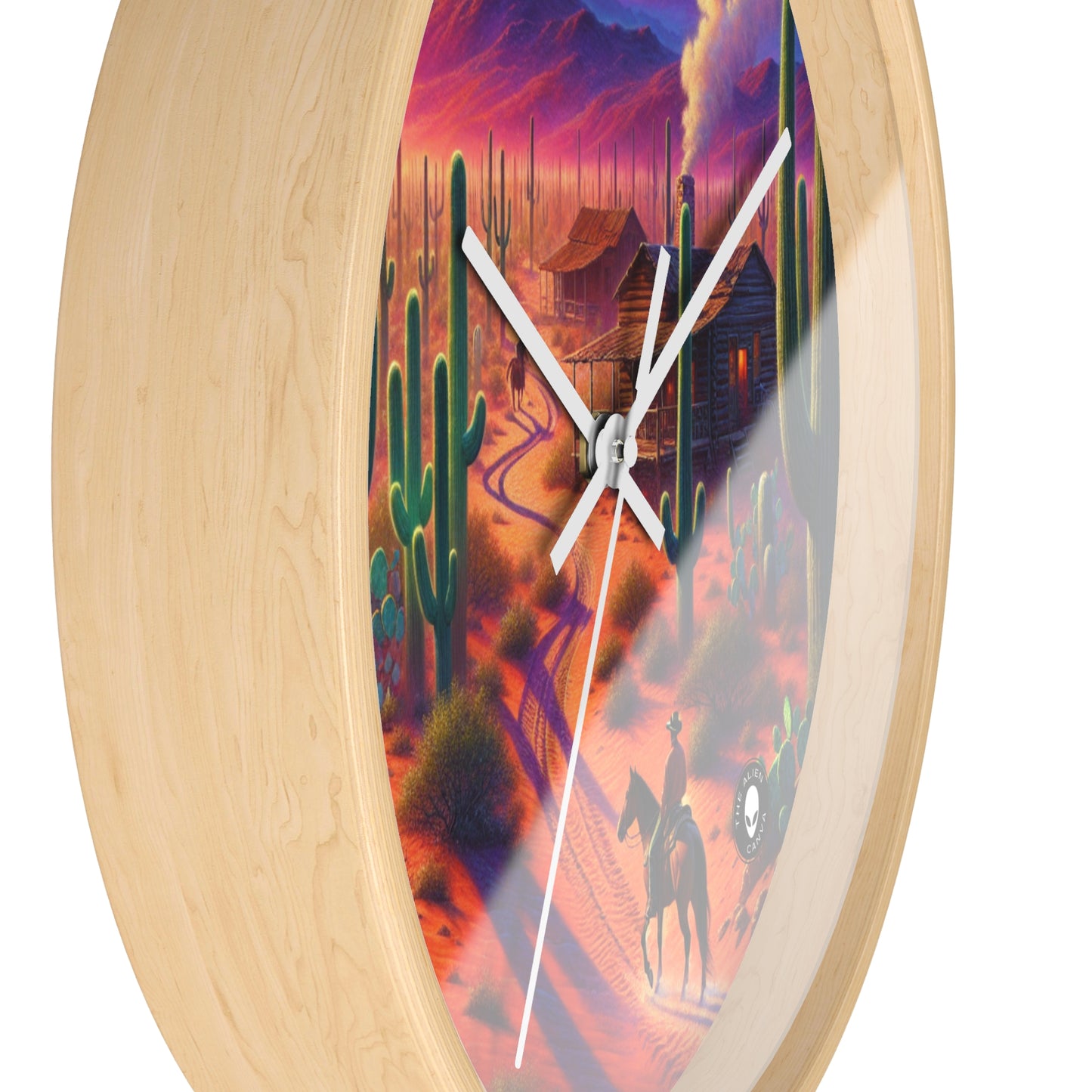 "Lluvia resplandeciente: el reflejo de una ciudad" - The Alien Wall Clock Realism