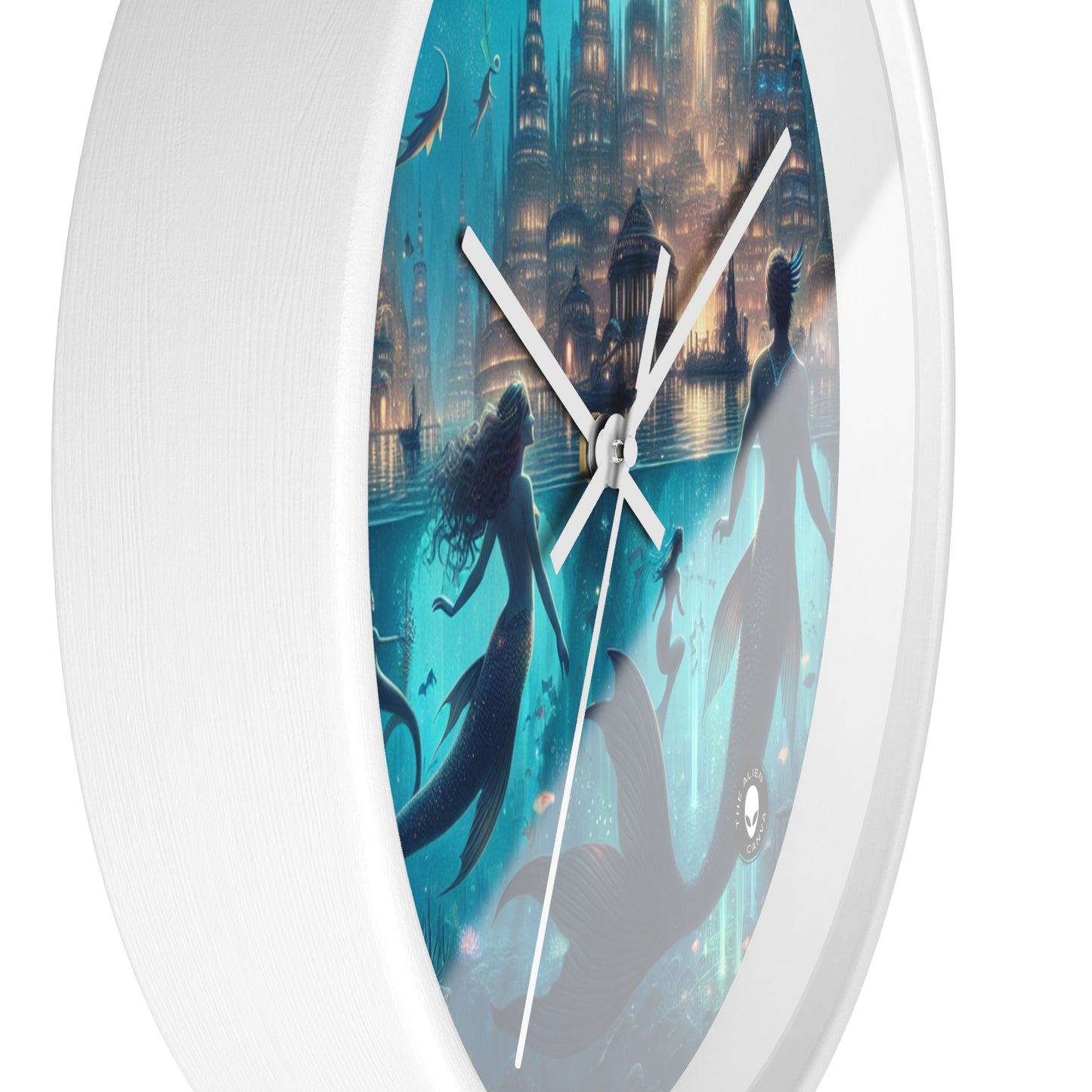 "Atlantis Illuminated: A City of Mystical Sea Creatures" - The Alien Wall Clock