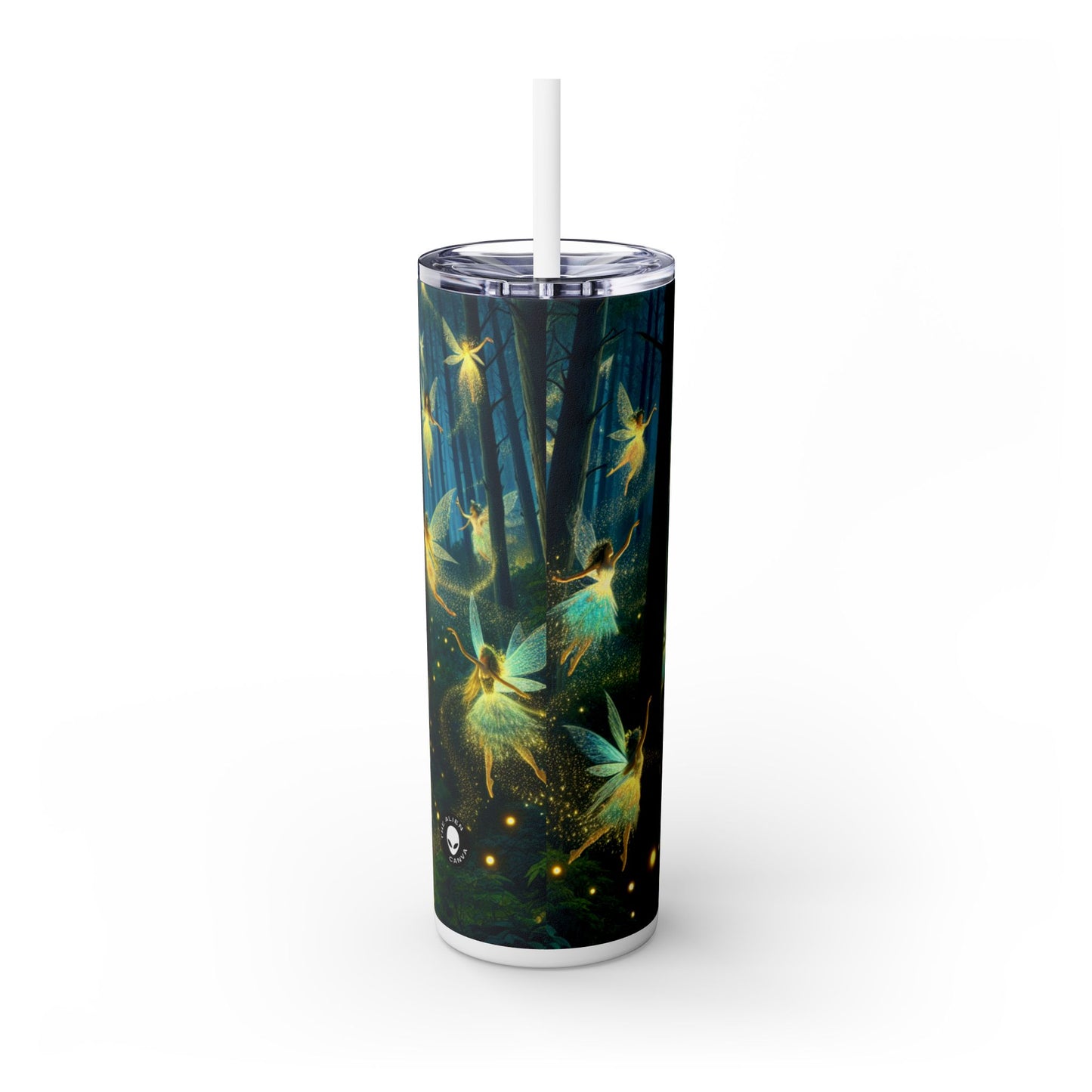 Enchanted Night: Firefly Dance - The Alien Maars® Skinny Tumbler with Straw 20oz