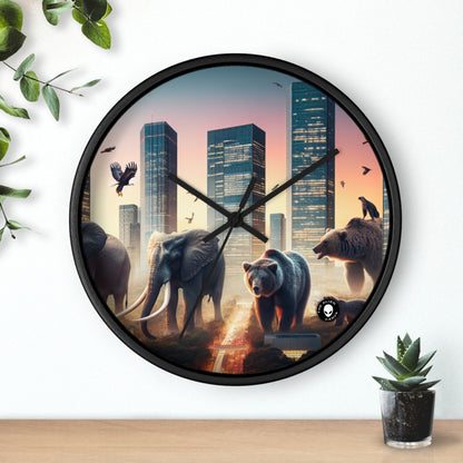 "Urban Zoology: A Surreal Cityscape" - The Alien Wall Clock