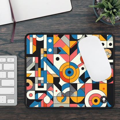 "Cityscape Ignited" - The Alien Gaming Mouse Pad Geometric Abstraction