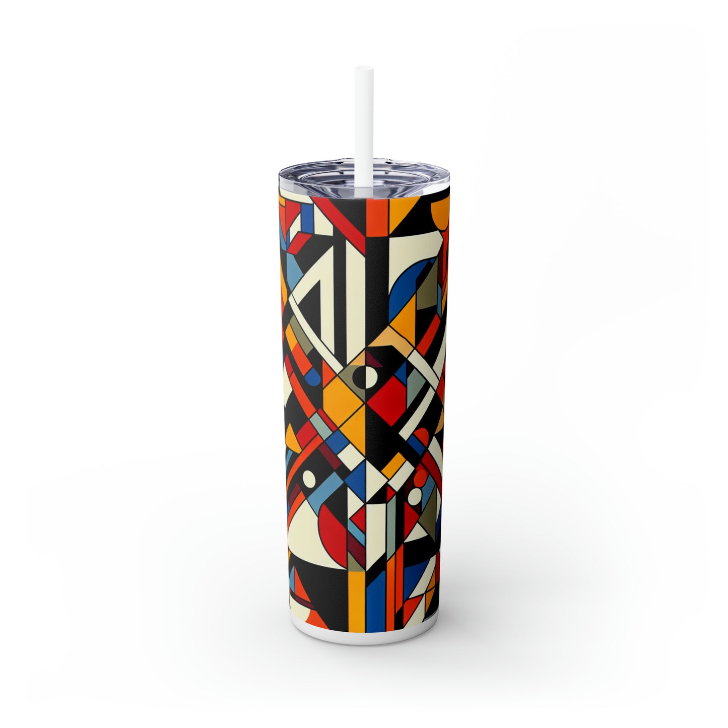 "United We Stand: A Constructivist Call for Equality" - The Alien Maars® Skinny Tumbler with Straw 20oz Constructivism