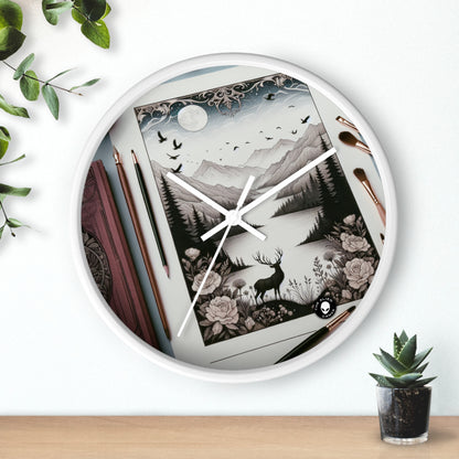 "Twilight Serenity: Un paysage romantique" - L'horloge murale Alien Romantisme