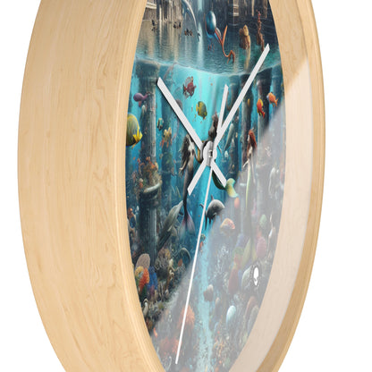 "Seascape Serenity: An Underwater Haven" - The Alien Wall Clock