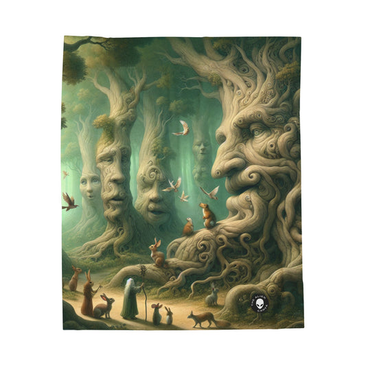 "Enchanted Whispering Forest" - The Alien Velveteen Plush Blanket