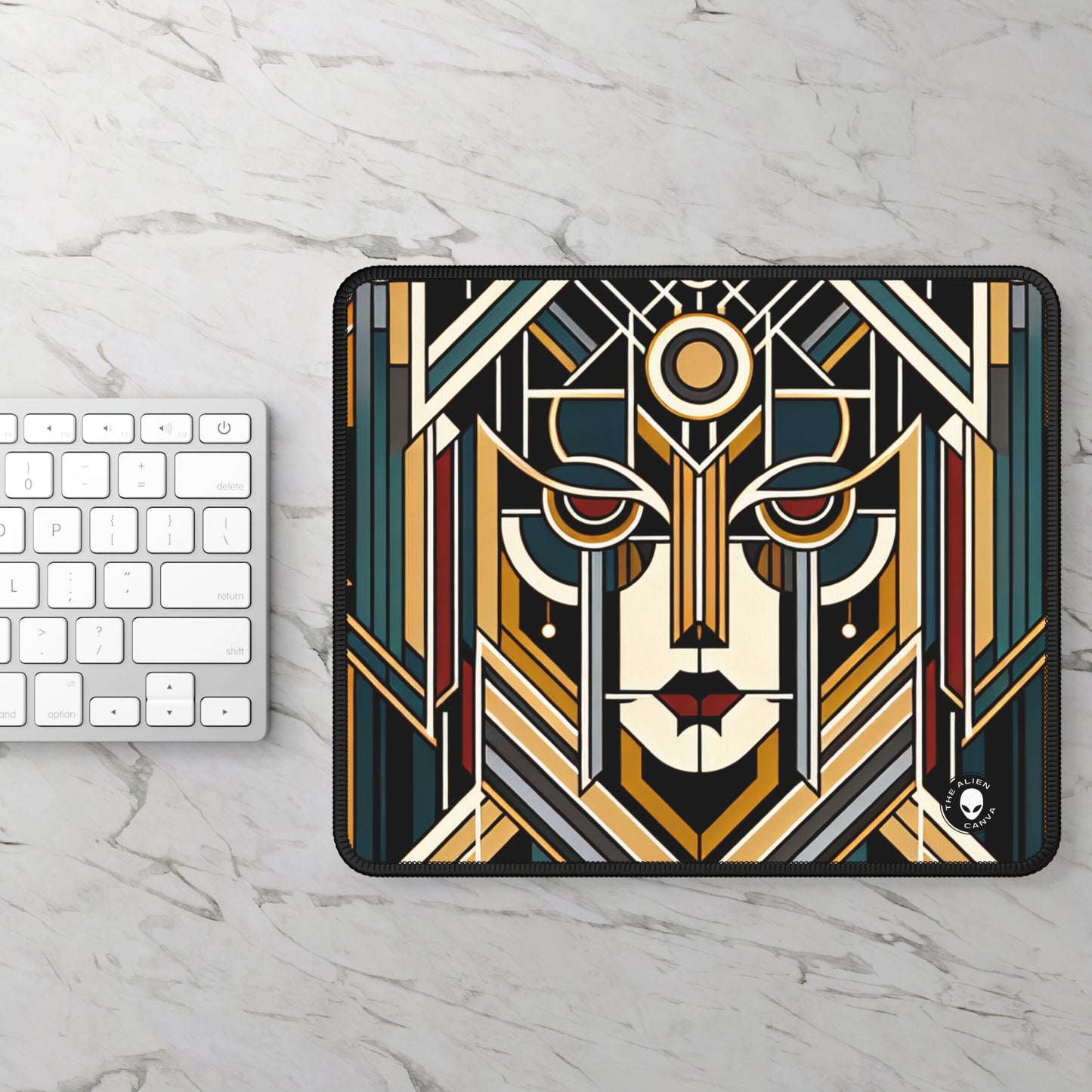 "Glamour & Decadence: A 1920s Art Deco Cocktail Soiree" - The Alien Gaming Mouse Pad Art Deco