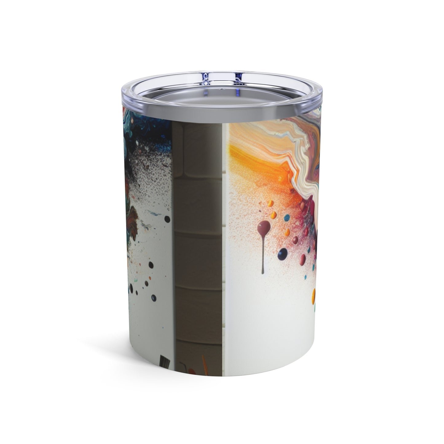 « Un paradis pour la peinture : Art de coulée acrylique » - The Alien Tumbler 10oz Style de coulée acrylique