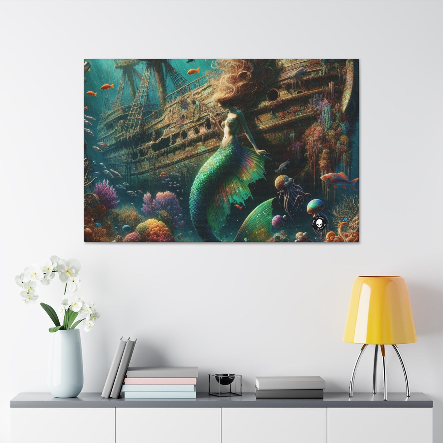 "El tesoro de la sirena: explorando el naufragio hundido" - The Alien Canva