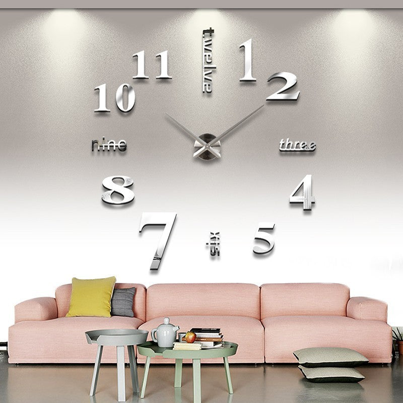 Reloj de pared 3D con arte de personalidad moderno, reloj clásico de moda