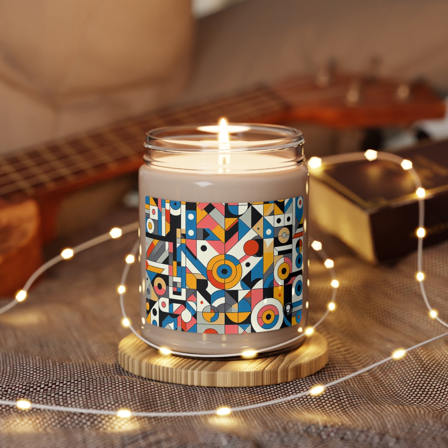 "Cityscape Ignited" - The Alien Scented Soy Candle 9oz Geometric Abstraction