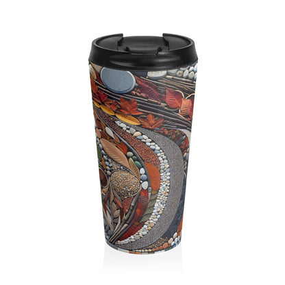 "Nature's Urban Canvas" - Mug de voyage en acier inoxydable Alien Land Art