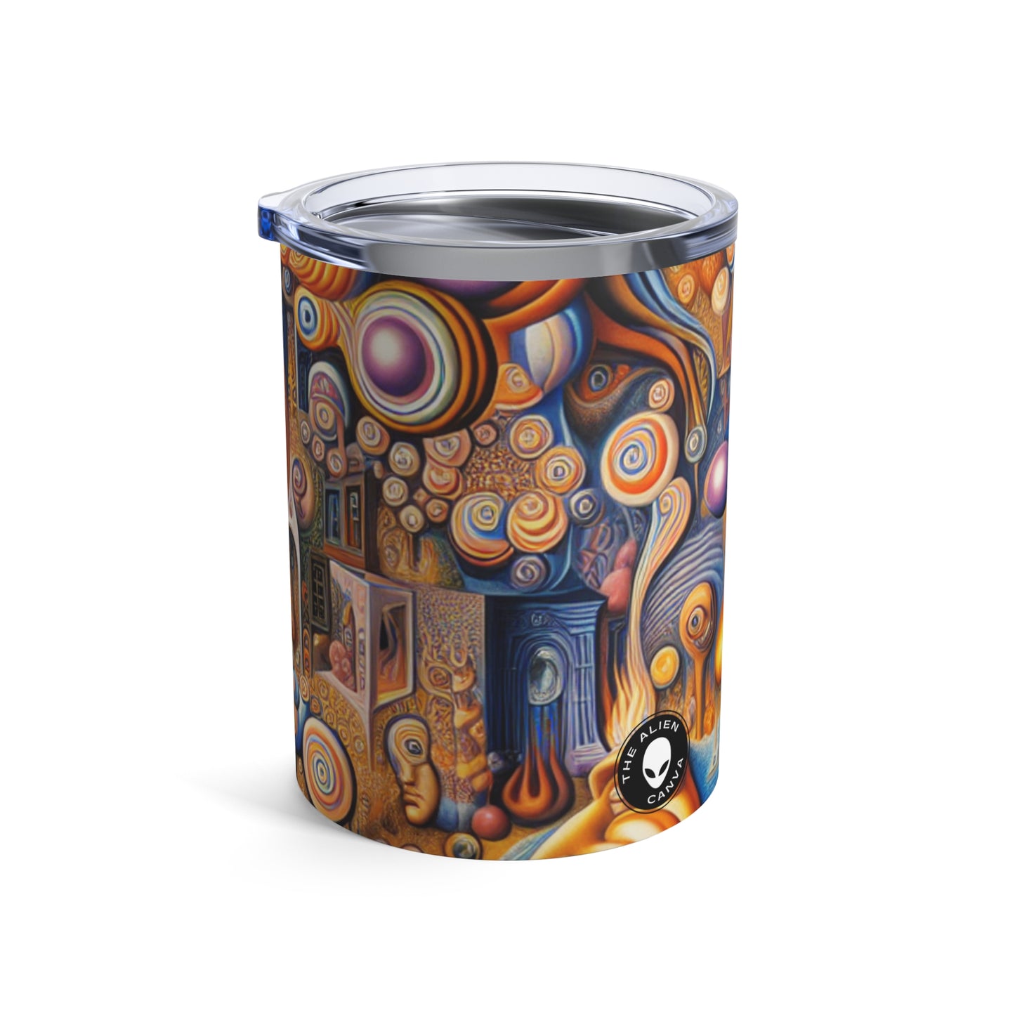 "Melted Time: A Whimsical Dance of Dreams" - The Alien Tumbler 10oz Surrealism