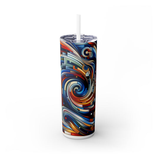 "Harmony in Motion: A Kinetic Exploration" - The Alien Maars® Skinny Tumbler with Straw 20oz Kinetic Art