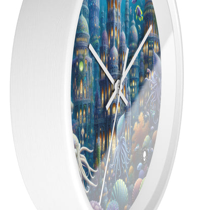 "Enchanting Atlantis: A Harmony of Sea Creatures" - The Alien Wall Clock