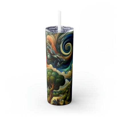 "Fusion of Aesthetics: Exploring Artistic Styles in Harmony" - The Alien Maars® Skinny Tumbler with Straw 20oz Stules