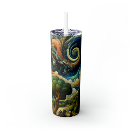 "Fusion of Aesthetics: Exploring Artistic Styles in Harmony" - The Alien Maars® Skinny Tumbler with Straw 20oz Stules