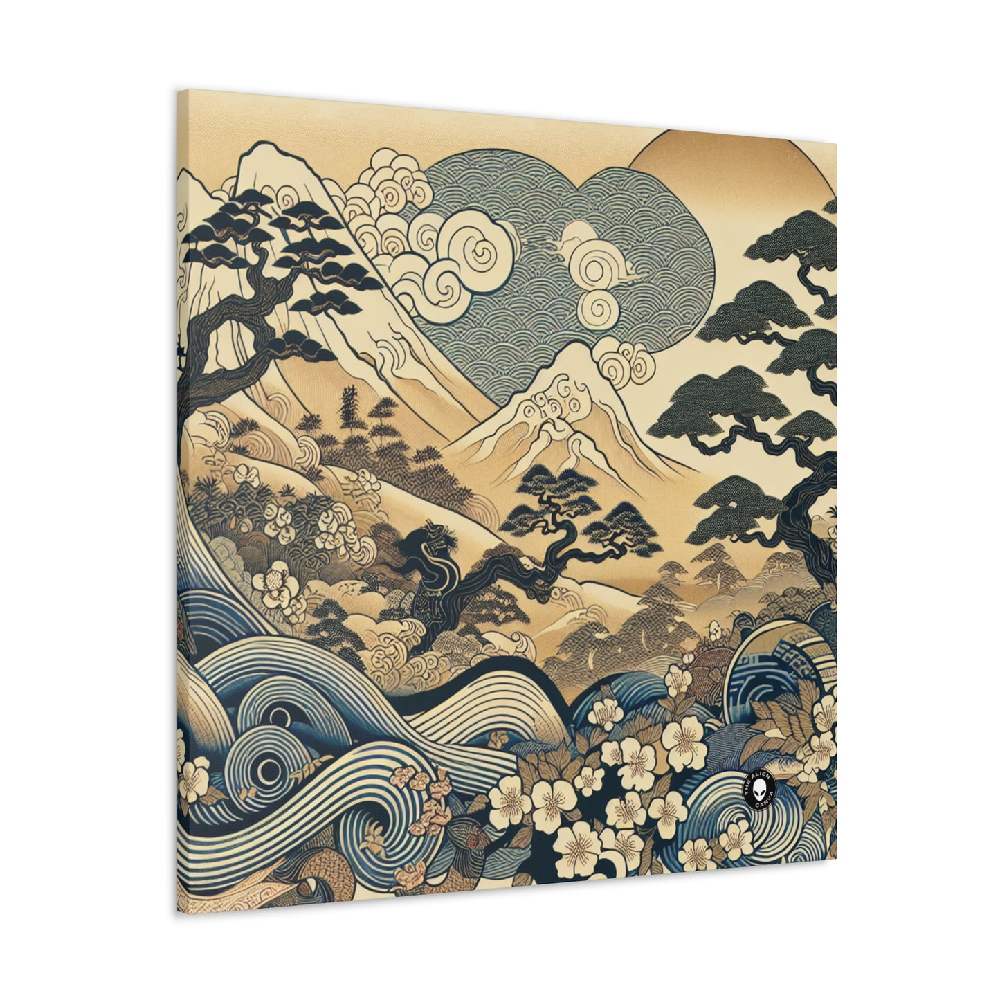 "The Festive Dreams of Edo" - The Alien Canva Ukiyo-e (Japanese Woodblock Printing)