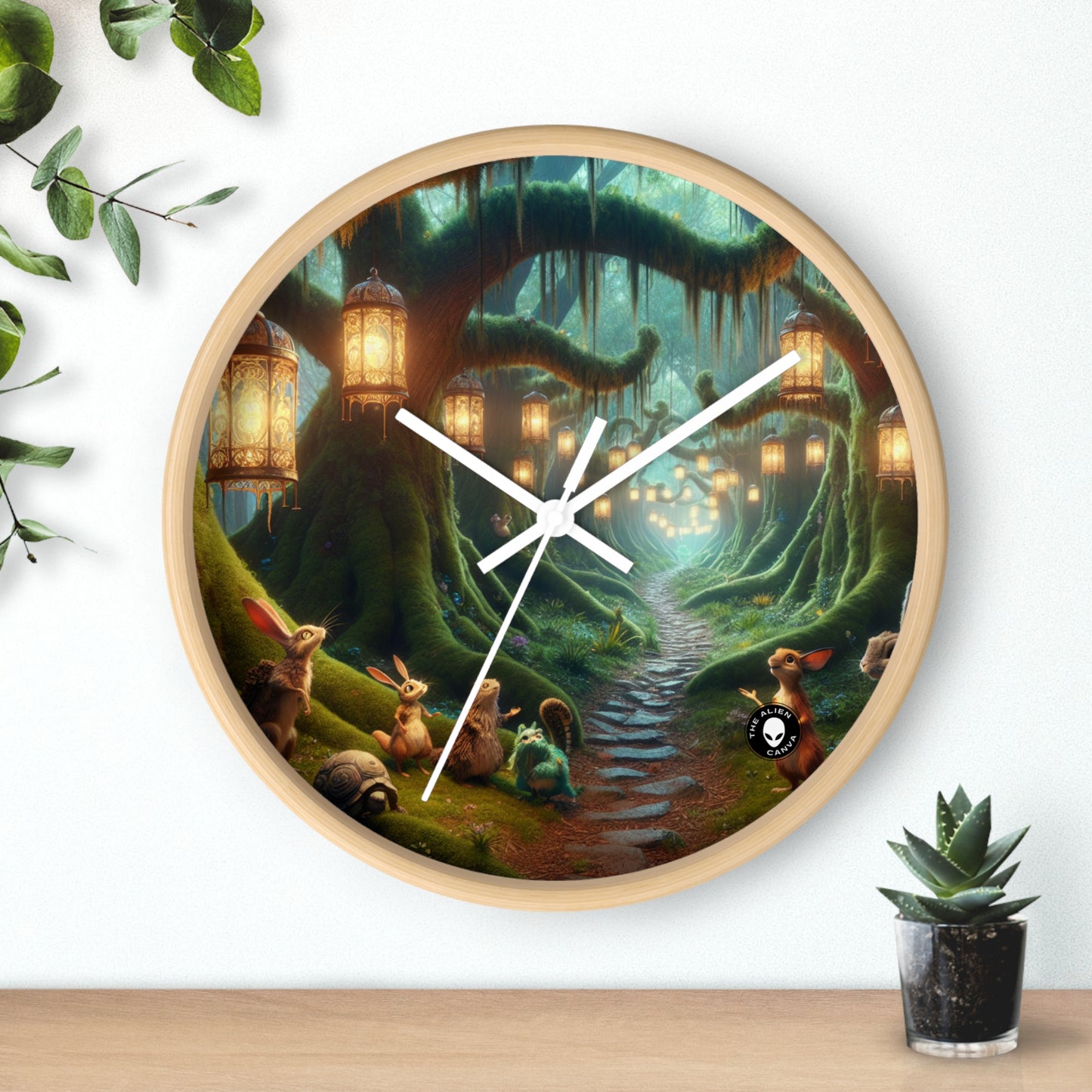 "L'aventure dans la forêt enchantée" - L'horloge murale extraterrestre