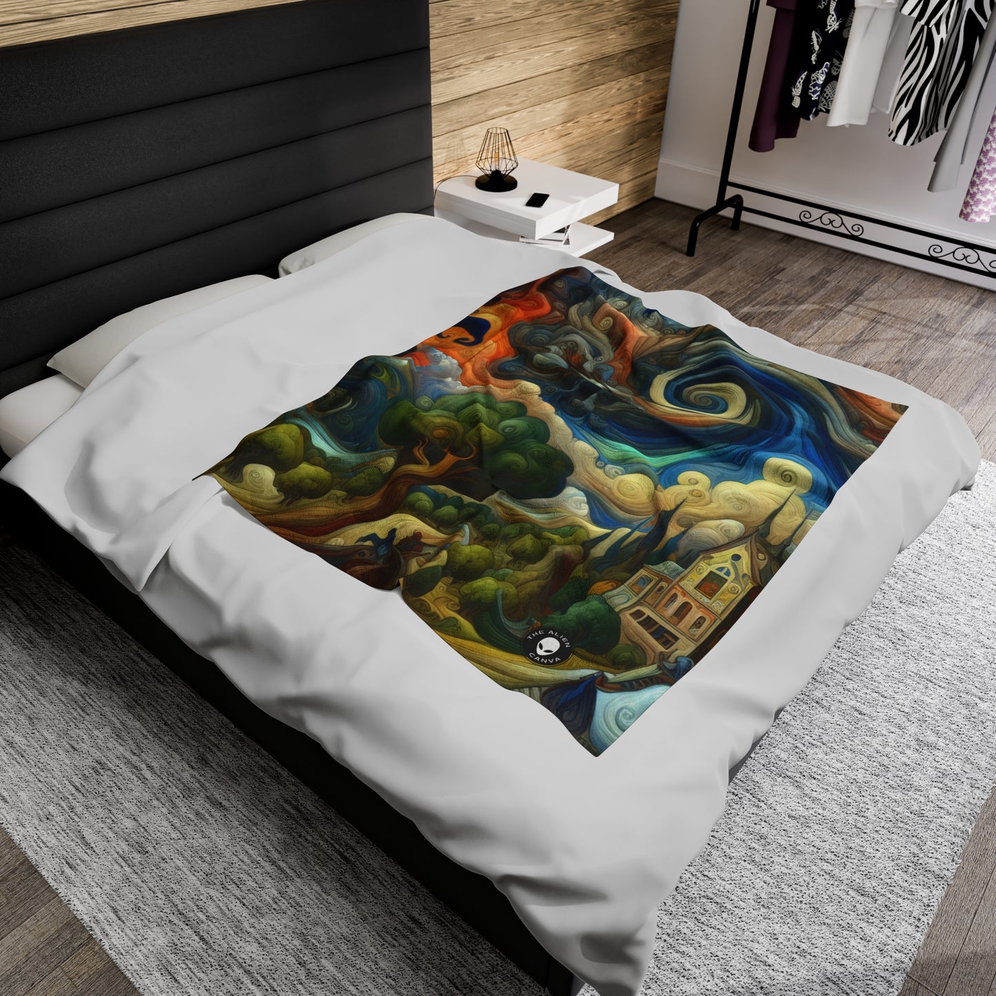 "Fusion of Aesthetics: Exploring Artistic Styles in Harmony" - The Alien Velveteen Plush Blanket Stules