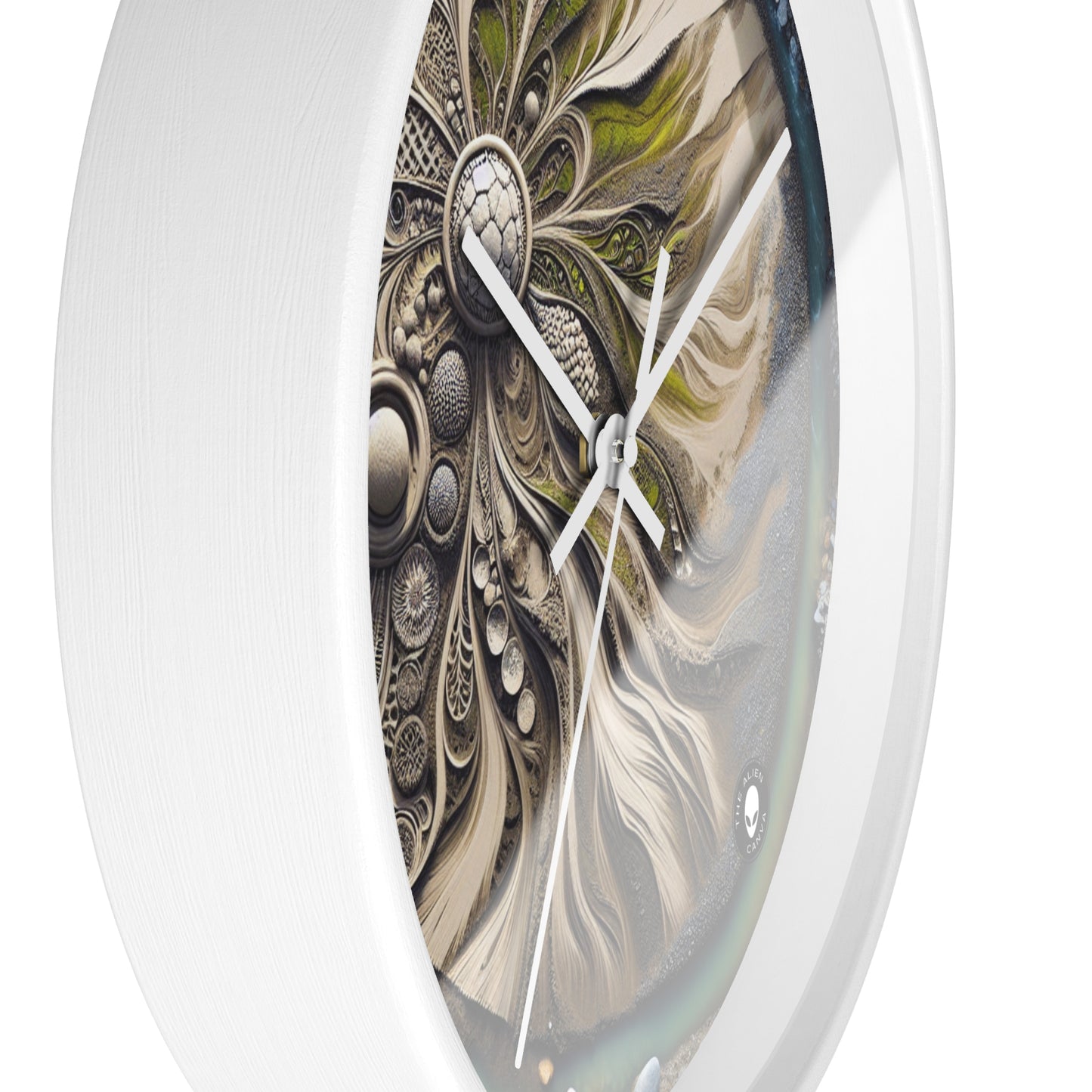 "Sandy Symphony: A Colorful Stone Mosaic on the Beach" - The Alien Wall Clock Land Art