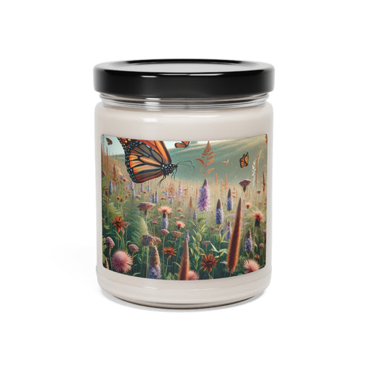 "A Monarch in Wildflower Meadow" - The Alien Scented Soy Candle 9oz Realism Style