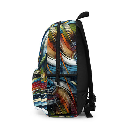 "Galactic Dream: Futuristic Neon City" - The Alien Backpack Futurism