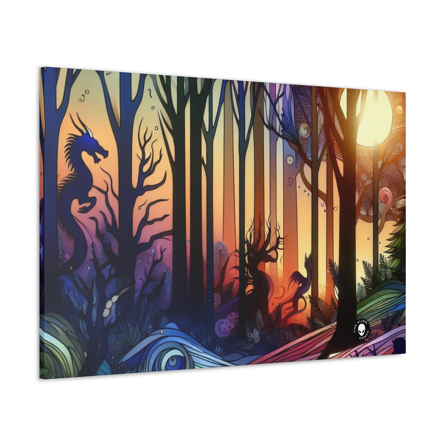 "Mystical Twilight: Creatures in the Forest" - The Alien Canva