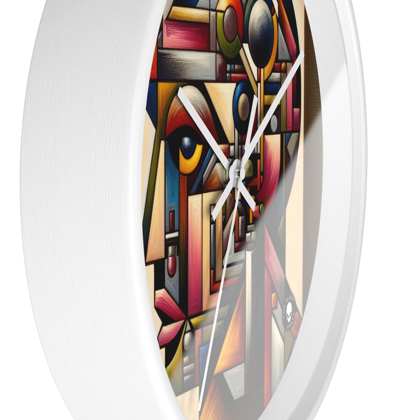 "My Cubist Reflection" - The Alien Wall Clock Cubism