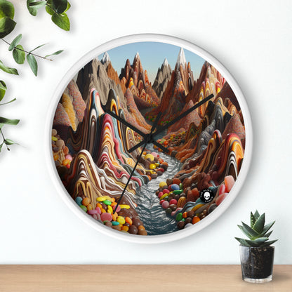 "Candyland: A Sweet Surrealistic Landscape" - The Alien Wall Clock