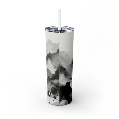 "Whispers of the Moonlit Grove" - The Alien Maars® Skinny Tumbler with Straw 20oz Ink Wash Painting