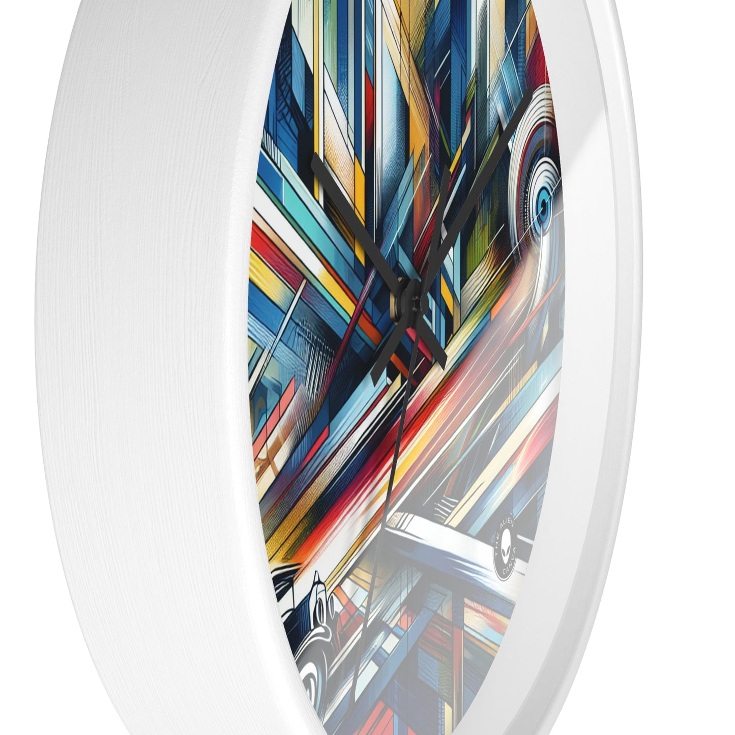 "Galactic Dream: Futuristic Neon City" - The Alien Wall Clock Futurism