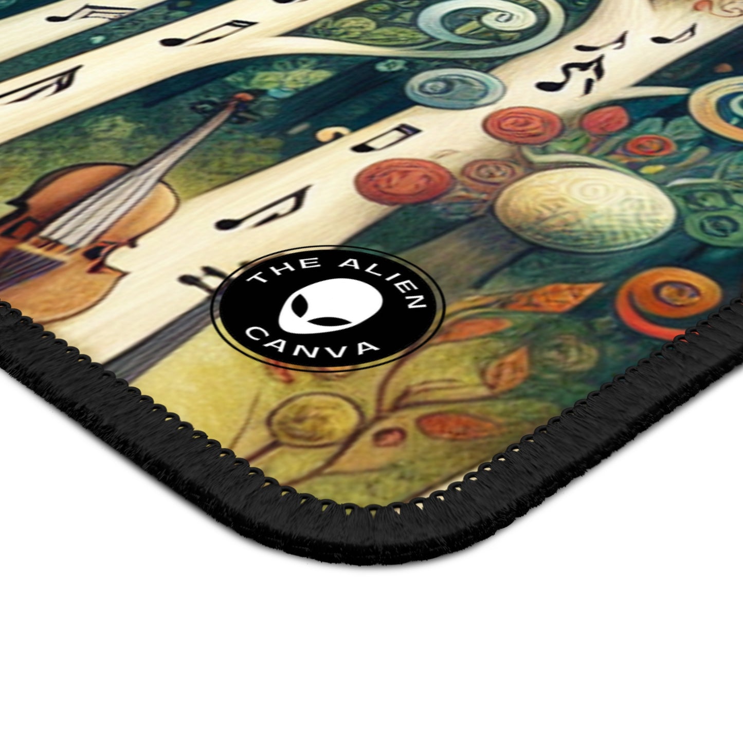 "Melodic Enchantment: The Instrumental Forest" - The Alien Gaming Mouse Pad