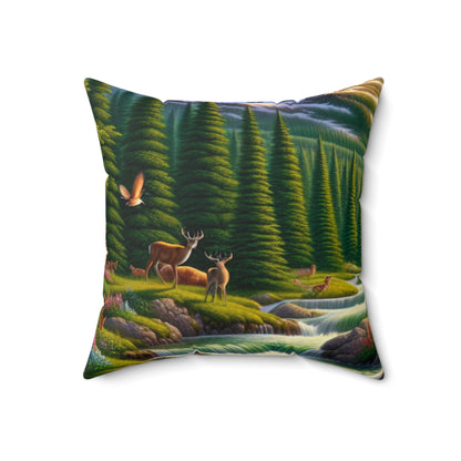 "Soulful Realism: Capturing Emotions in Portraiture"- The Alien Spun Polyester Square Pillow Realism