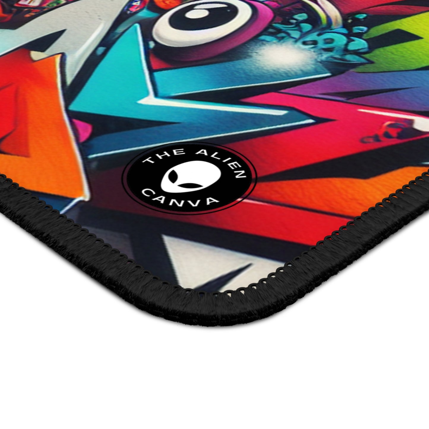 "Neon Horizon: The Vibrant Future Metropolis" - The Alien Gaming Mouse Pad Street Art / Graffiti