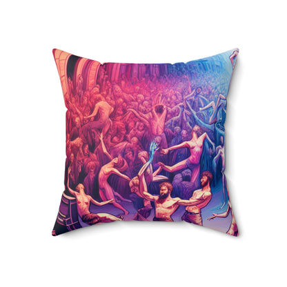 "Nature's Dance: An Immersive Visual Performance"- The Alien Spun Polyester Square Pillow Performance Art