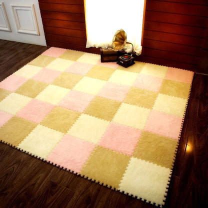 Petit tapis carré en mosaïque sans colle auto-adhésif pour la maison, la chambre à coucher, le salon, la salle à manger, la cuisine, la boutique complète, le tapis rampant en mosaïque