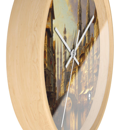 "Riviera Rhapsody: An Abstract Ode to the French Mediterranean" - The Alien Wall Clock New European Painting